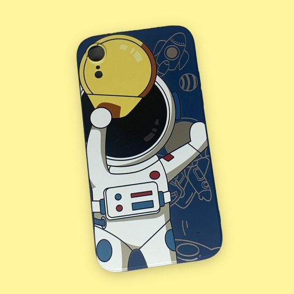 Space Astronaut Silicone Case iPhone XR Phone Accessories Electronics in Navy - Picture 3 of 3